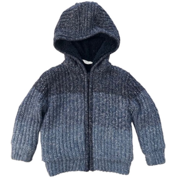 2PC Toddler Boy Faux Leather Jacket & Knit Sweater 12-18 Months - Picture 6 of 9